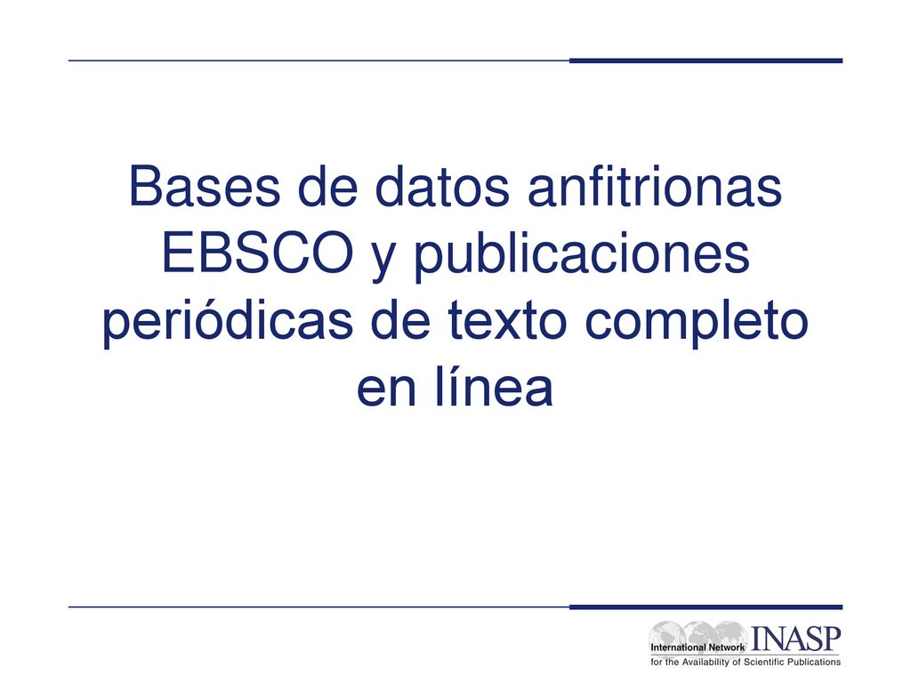 Electronic Journals and Electronic Library Resources: PERI Resources - EBSCO