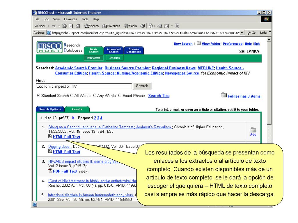Electronic Journals and Electronic Library Resources: PERI Resources - EBSCO