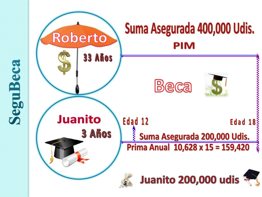 3 Años Beca SeguBeca Suma Asegurada 400,000 Udis. Roberto PIM 33 Años