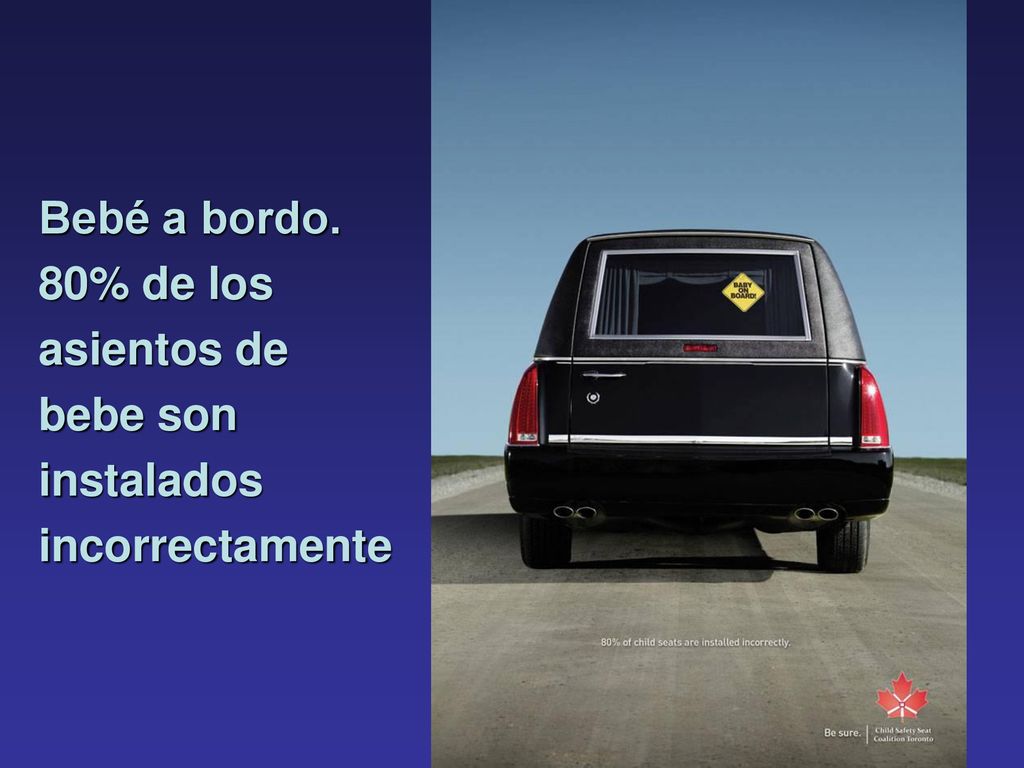 Bebé a bordo. 80% de los asientos de bebe son instalados incorrectamente