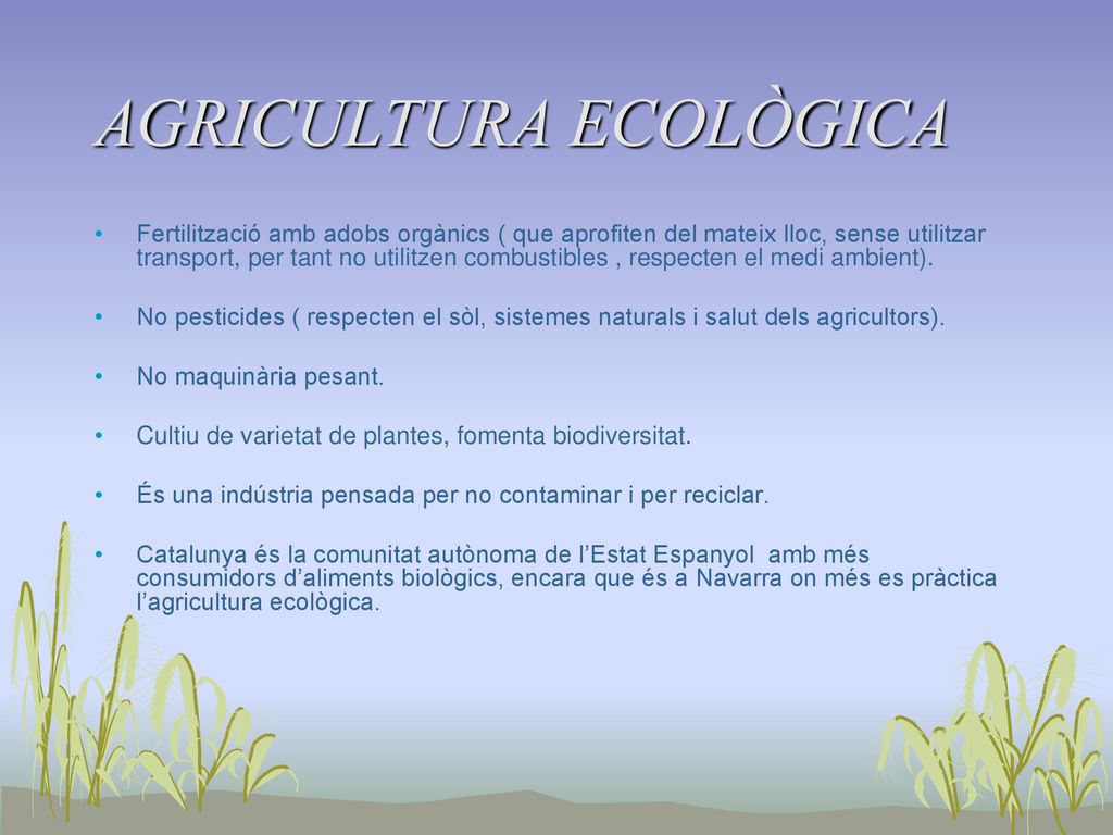 AGRICULTURA ECOLÒGICA