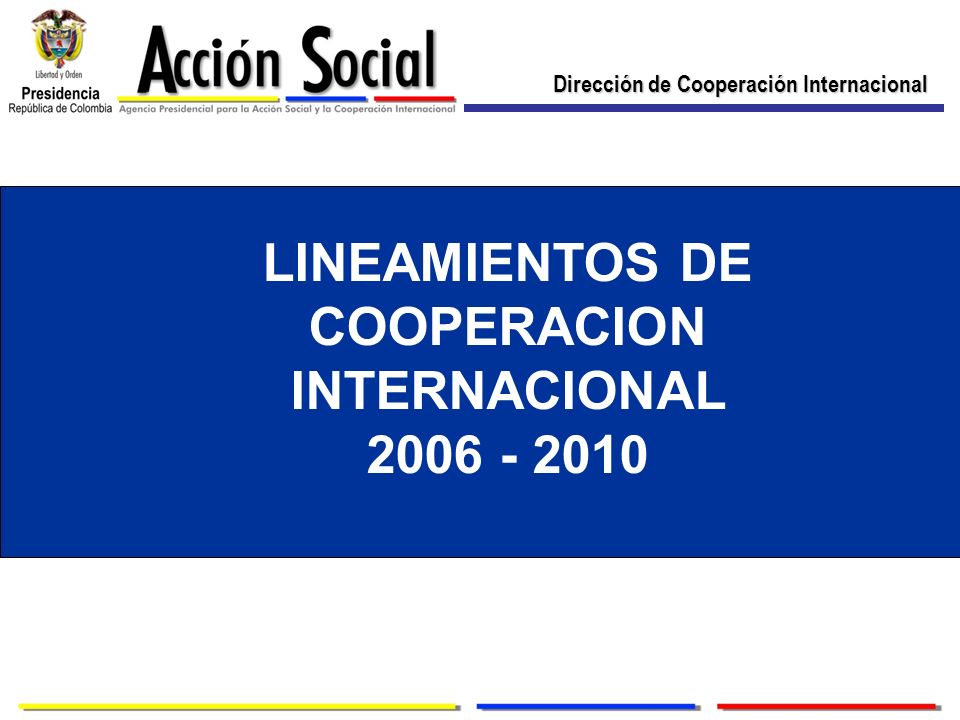 LINEAMIENTOS DE COOPERACION INTERNACIONAL