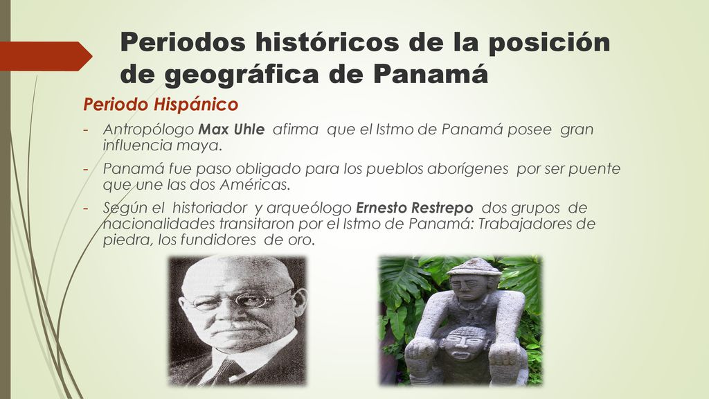 Periodos históricos de la posición de geográfica de Panamá