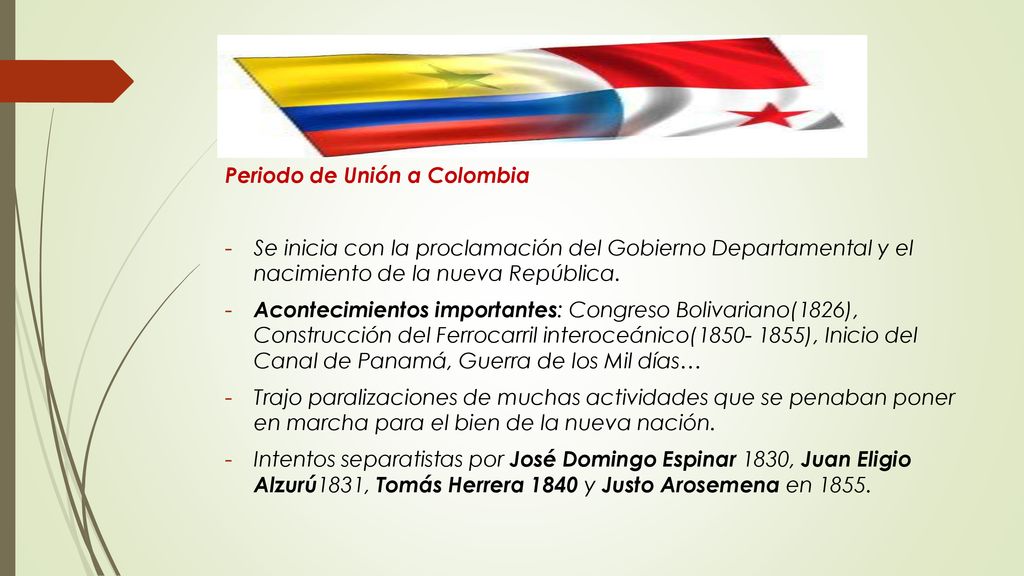 Periodo de Unión a Colombia