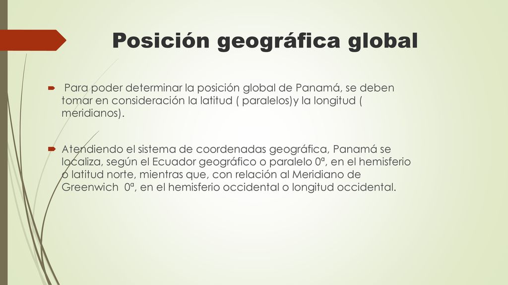 Posición geográfica global