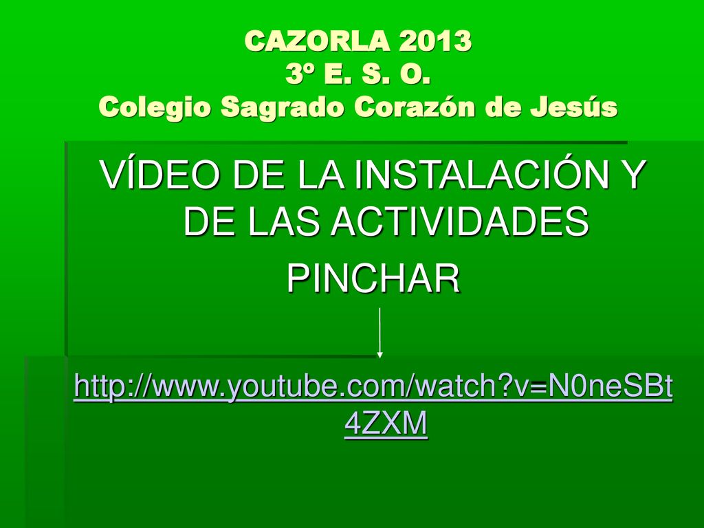 CAZORLA º E. S. O. Colegio Sagrado Corazón de Jesús