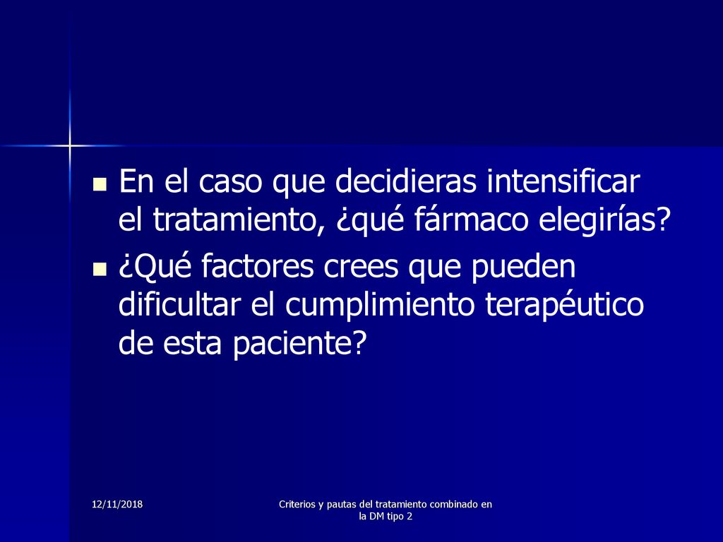 Criterios y pautas del tratamiento combinado en la DM tipo 2
