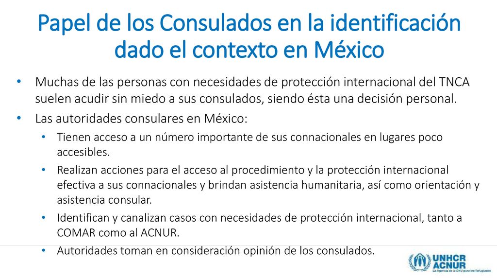 Papel de los Consulados en la identificación dado el contexto en México