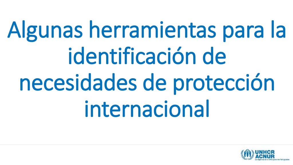 Algunas herramientas para la identificación de necesidades de protección internacional