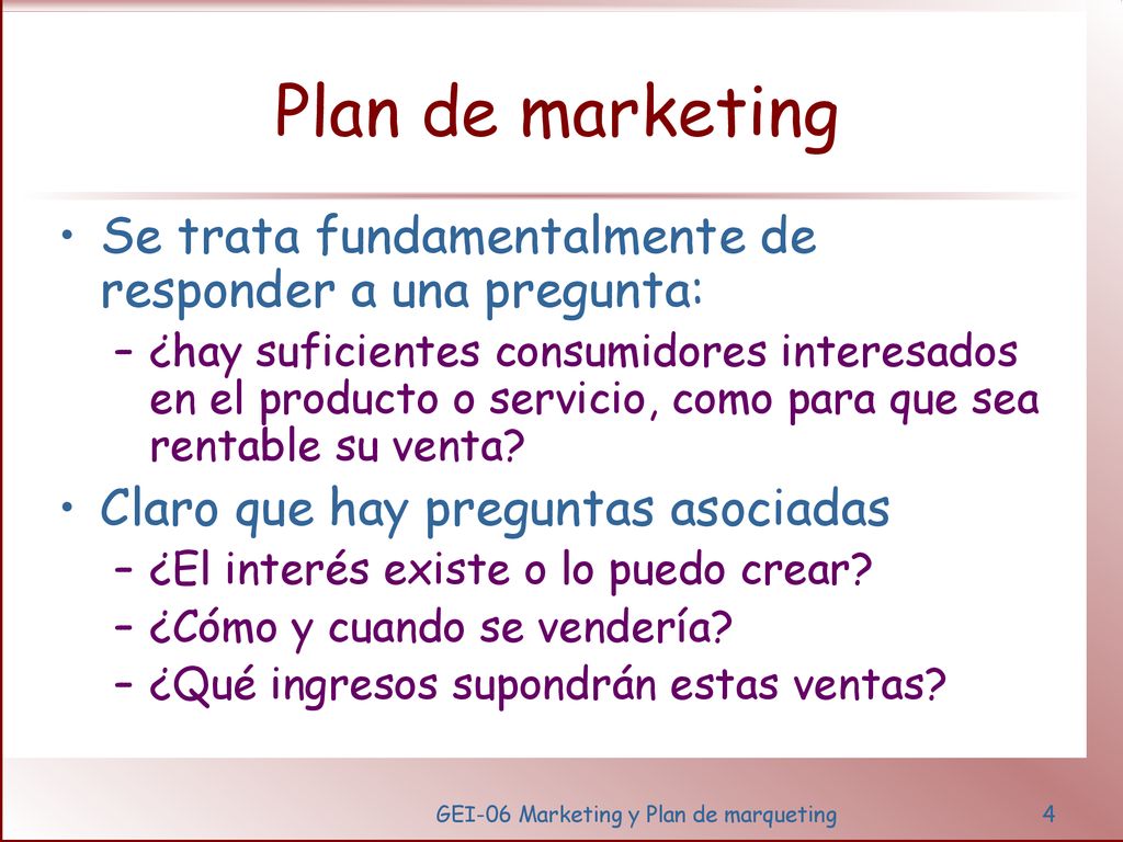 GEI-06 Marketing y Plan de marqueting