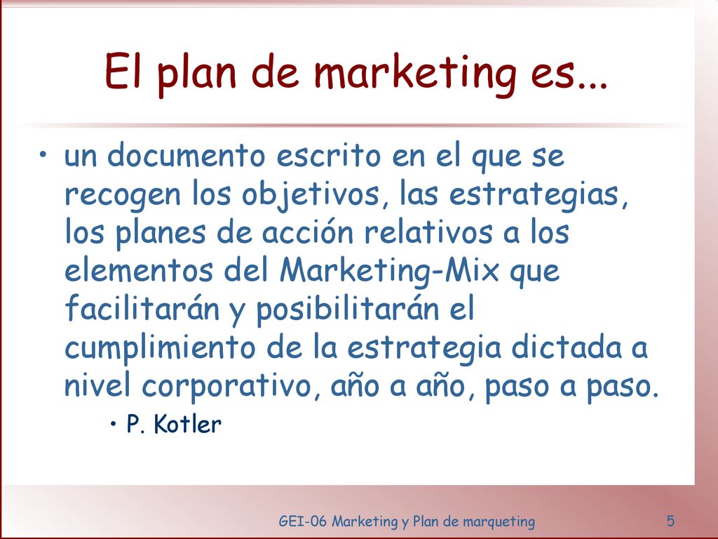 GEI-06 Marketing y Plan de marqueting