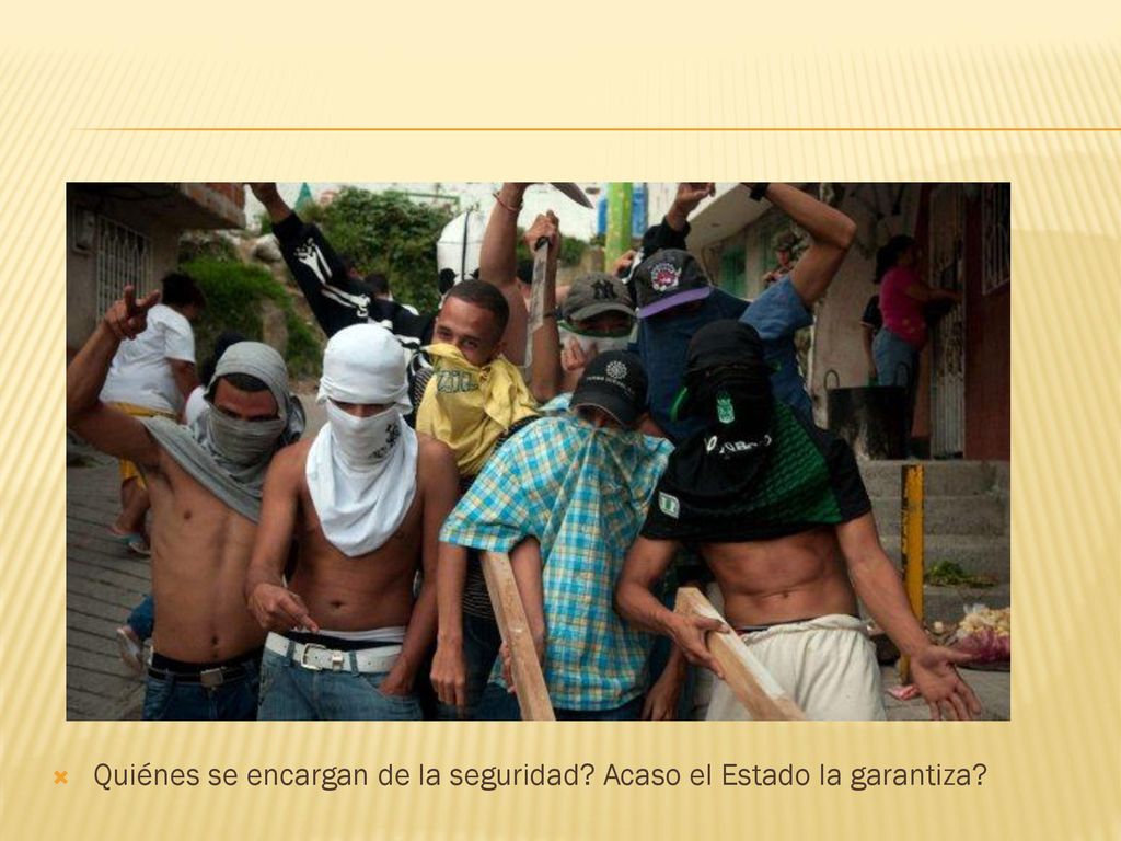 Quiénes se encargan de la seguridad Acaso el Estado la garantiza