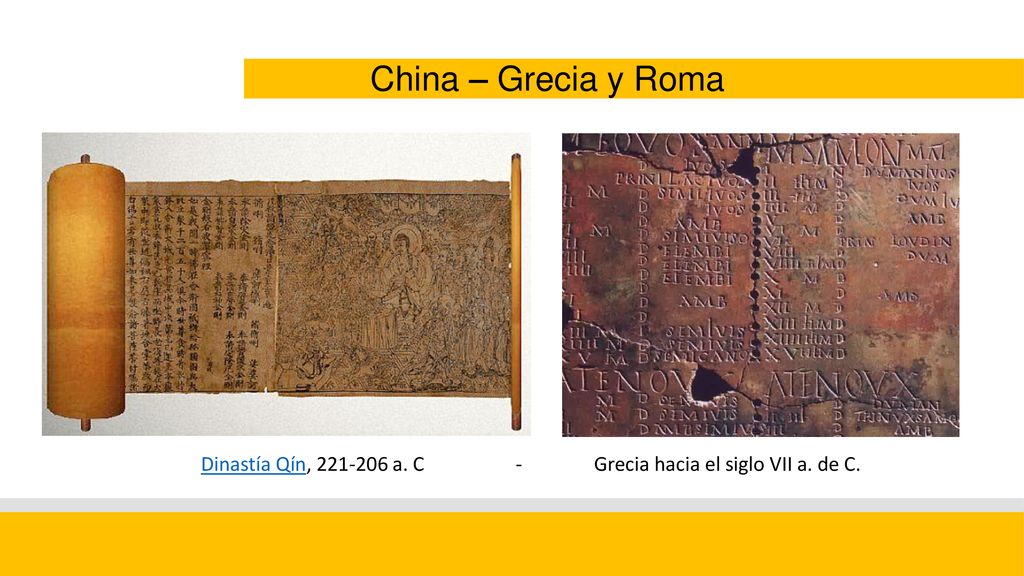 Dinastía Qín, a. C - Grecia hacia el siglo VII a. de C.