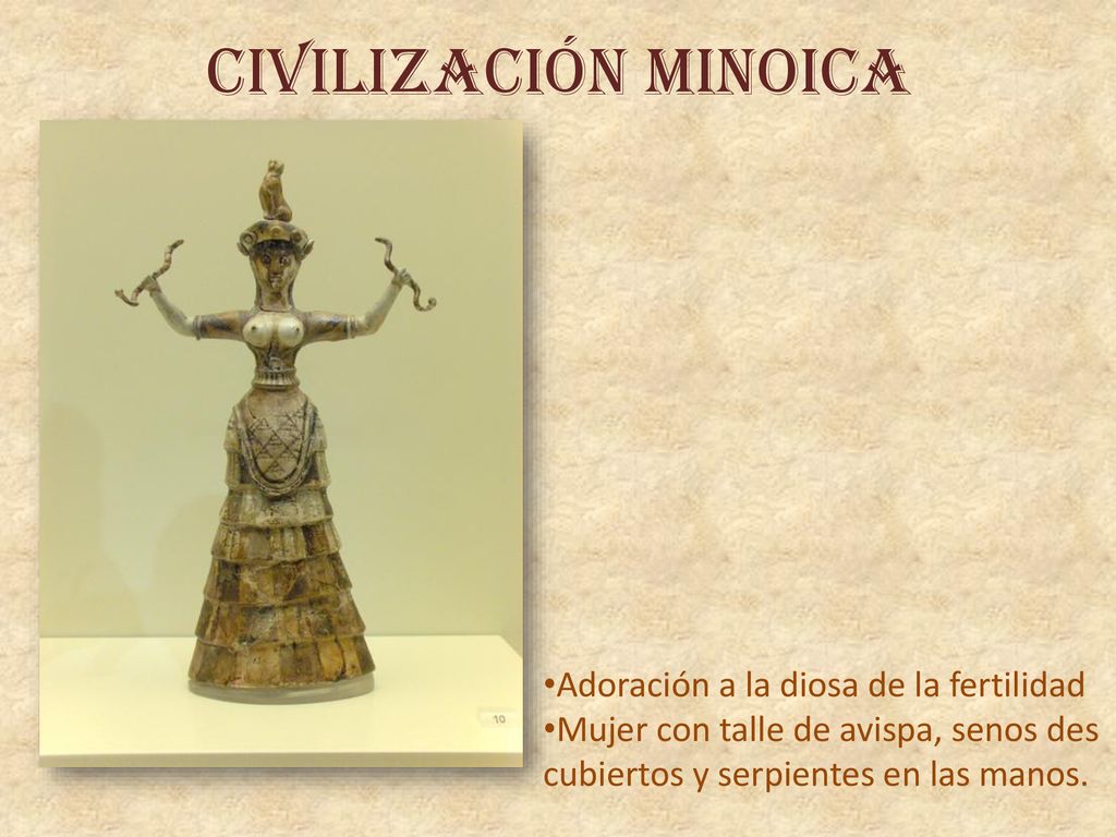 Civilización minoica Adoración a la diosa de la fertilidad