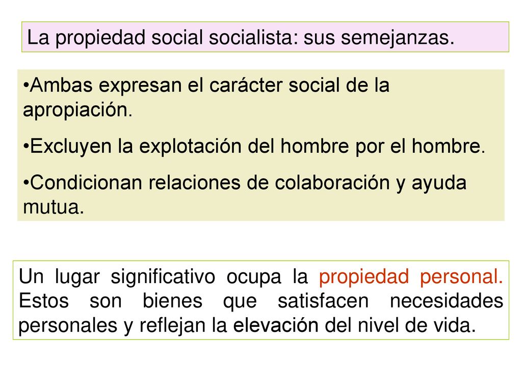 La propiedad social socialista: sus semejanzas.
