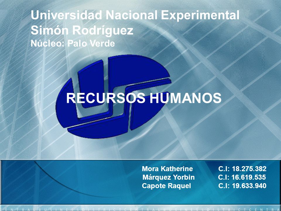 Universidad Nacional Experimental Simón Rodríguez Núcleo: Palo Verde