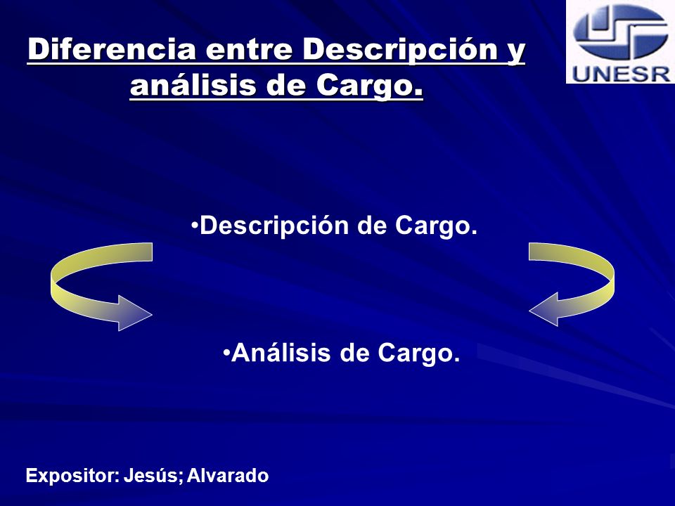 Diferencia entre Descripción y análisis de Cargo.