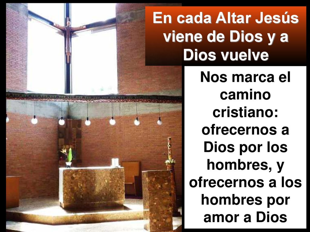 En cada Altar Jesús viene de Dios y a Dios vuelve