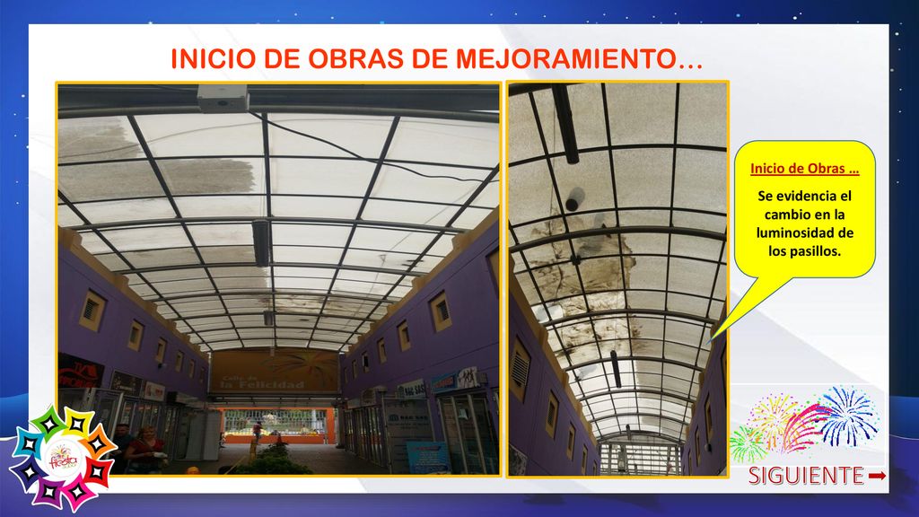 Se evidencia el cambio en la luminosidad de los pasillos.
