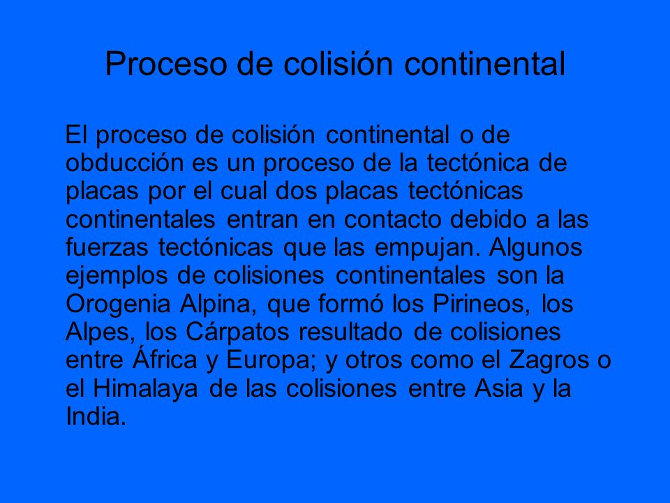 Proceso de colisión continental