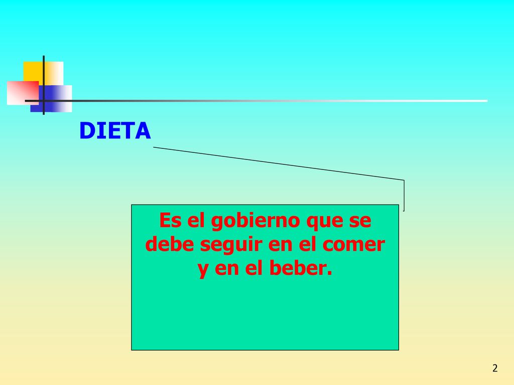 Es el gobierno que se debe seguir en el comer y en el beber.