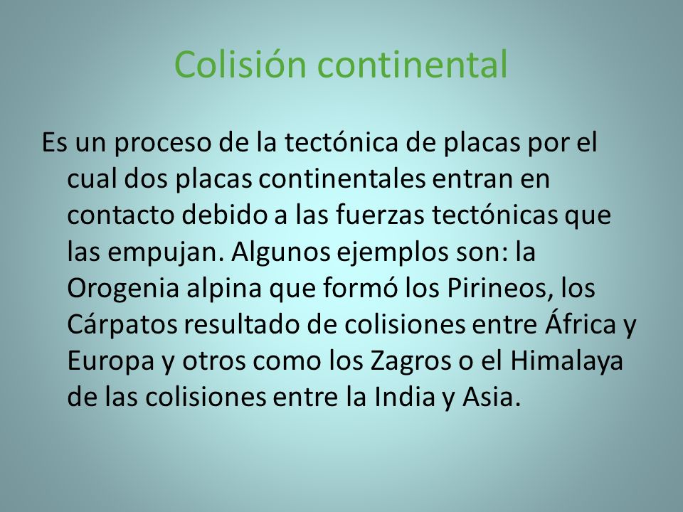 Colisión continental