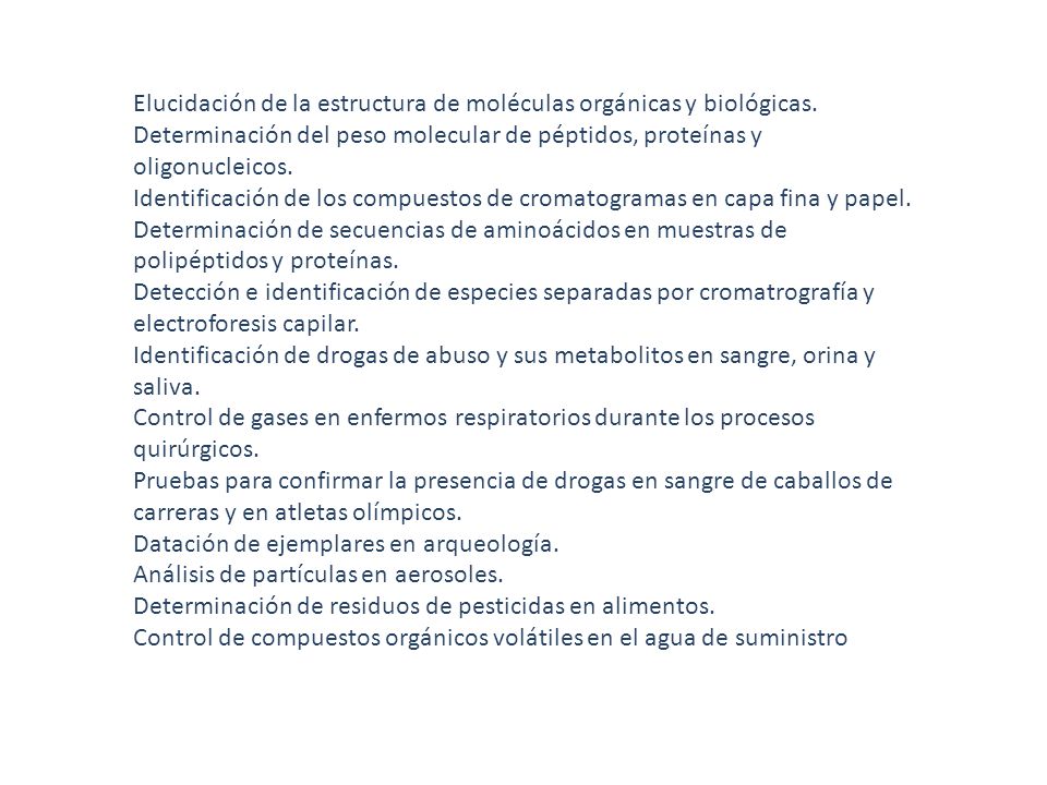 Elucidación de la estructura de moléculas orgánicas y biológicas.