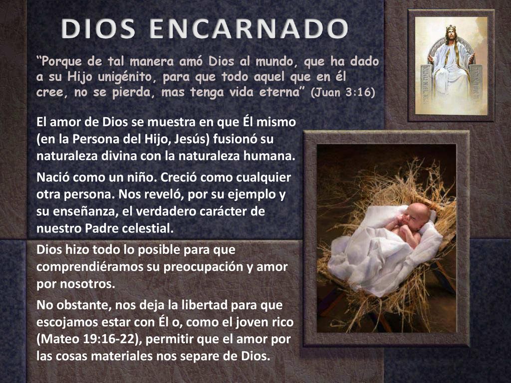 Porque de tal manera amó Dios al mundo, que ha dado a su Hijo unigénito, para que todo aquel que en él cree, no se pierda, mas tenga vida eterna (Juan 3:16)