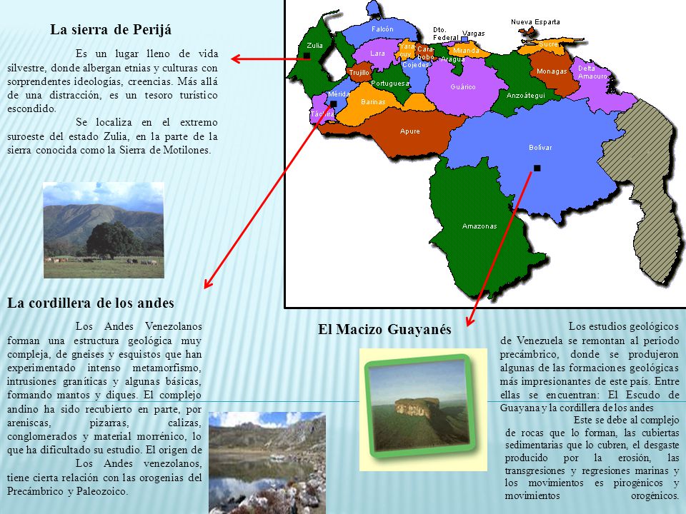 . . . La sierra de Perijá La cordillera de los andes