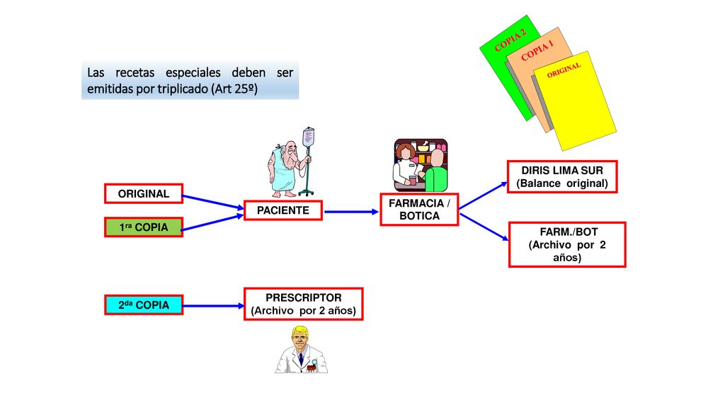 Las recetas especiales deben ser emitidas por triplicado (Art 25º)