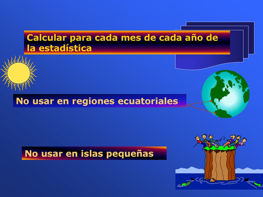 Calcular para cada mes de cada año de la estadística