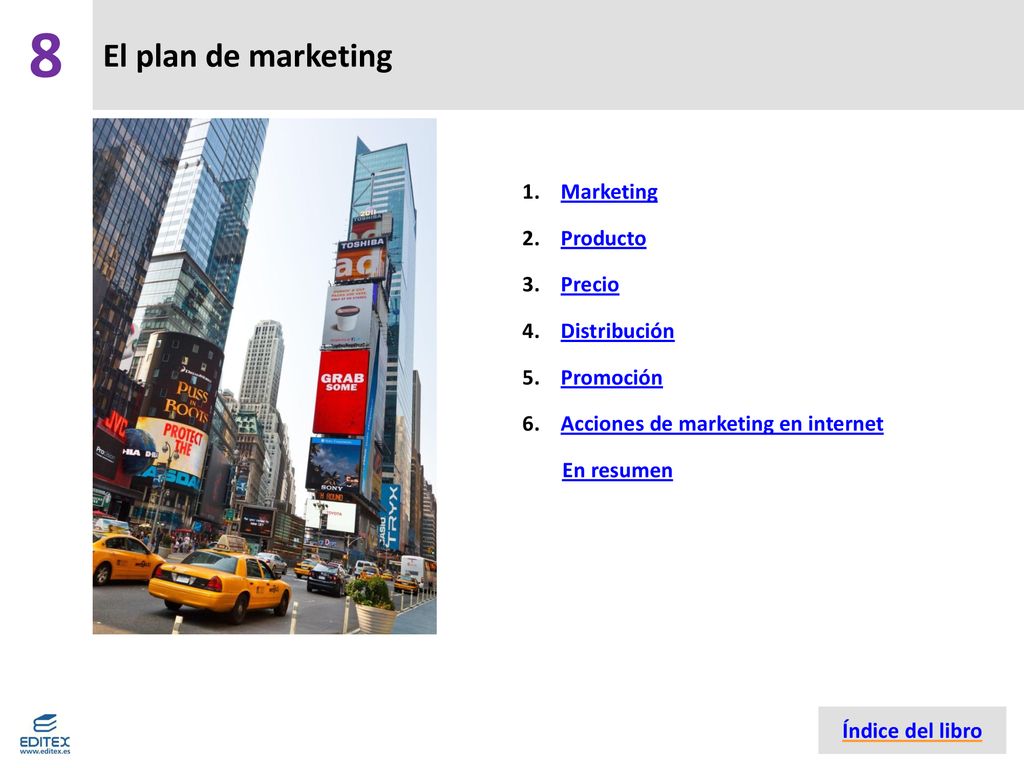 8 El plan de marketing Marketing Producto Precio Distribución