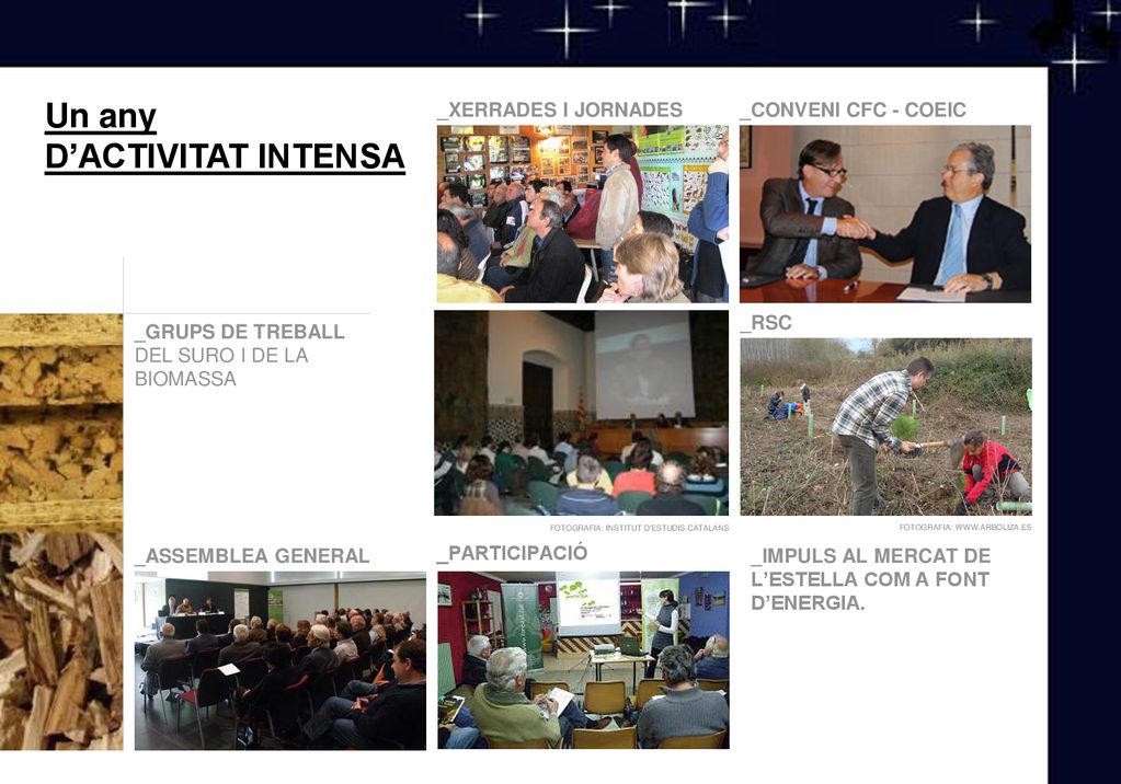 Un any D’ACTIVITAT INTENSA _XERRADES I JORNADES _CONVENI CFC - COEIC