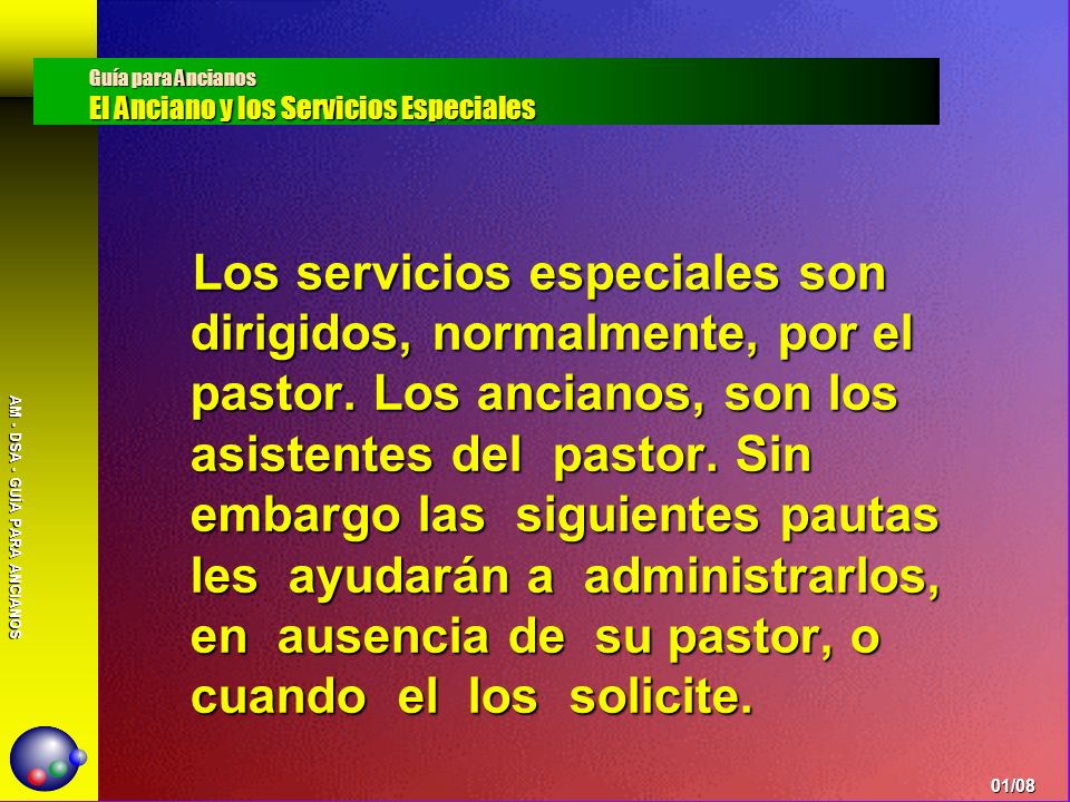Guía para Ancianos El Anciano y los Servicios Especiales