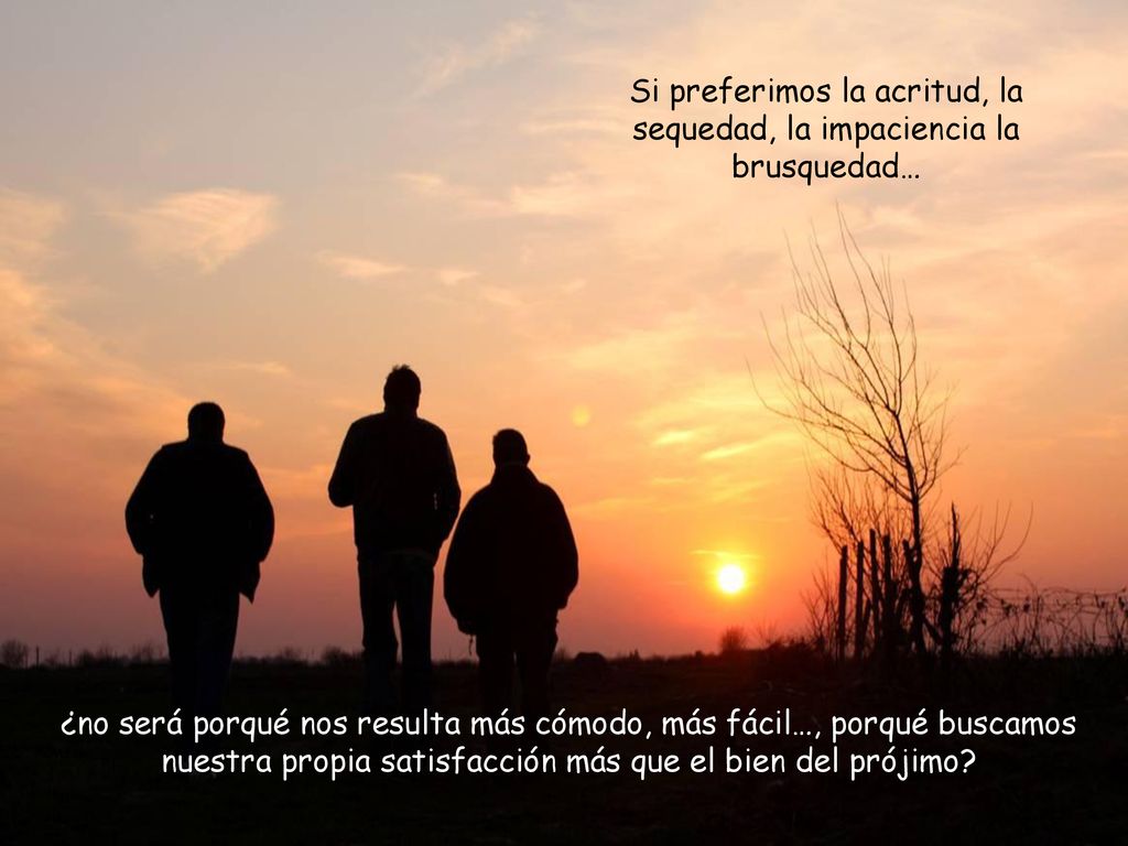 Si preferimos la acritud, la sequedad, la impaciencia la brusquedad…