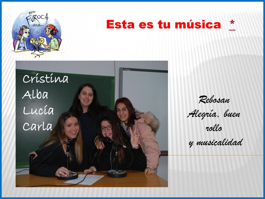 Cristina Alba Lucía Carla Esta es tu música * Rebosan