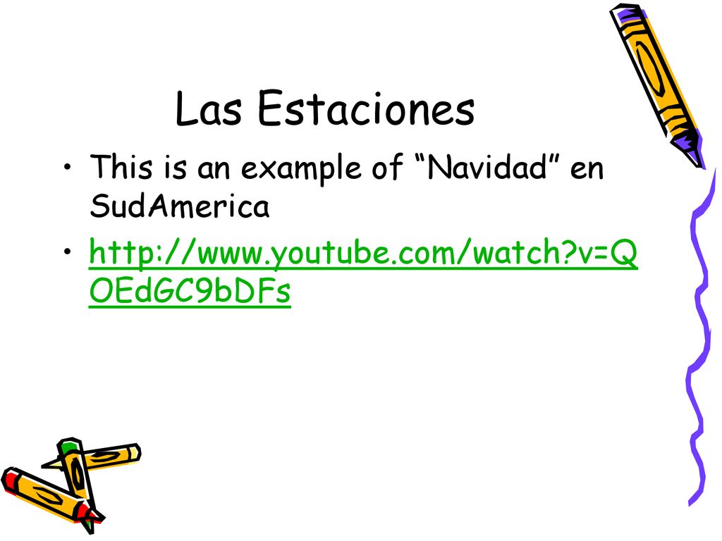 Las Estaciones This is an example of Navidad en SudAmerica