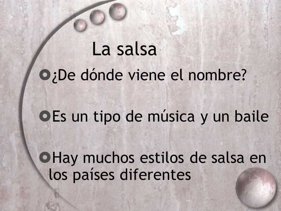 La salsa ¿De dónde viene el nombre Es un tipo de música y un baile