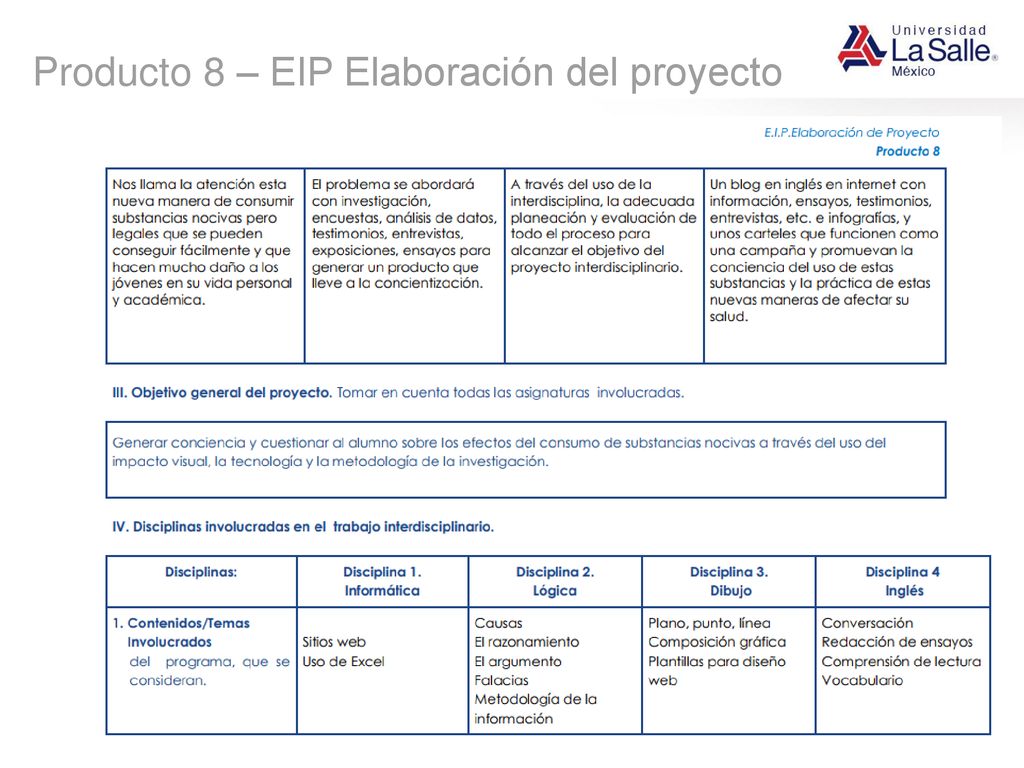 Producto 8 – EIP Elaboración del proyecto