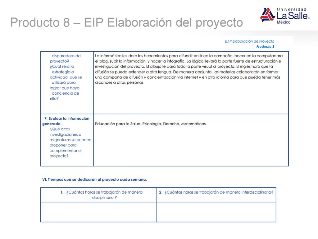 Producto 8 – EIP Elaboración del proyecto