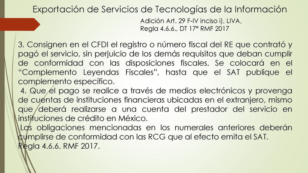 Exportación de Servicios de Tecnologías de la Información