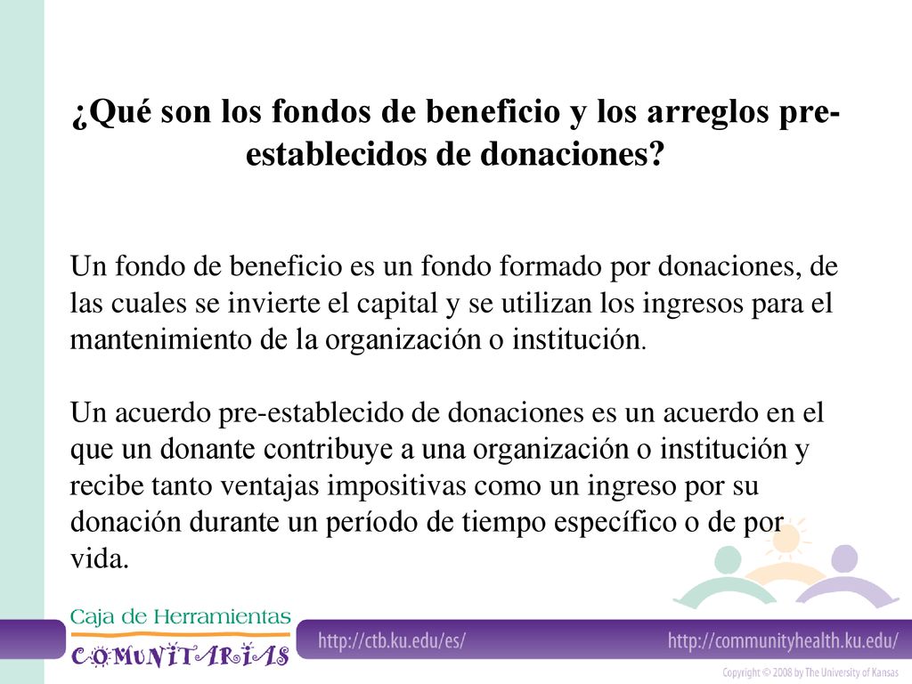 ¿Qué son los fondos de beneficio y los arreglos pre-establecidos de donaciones