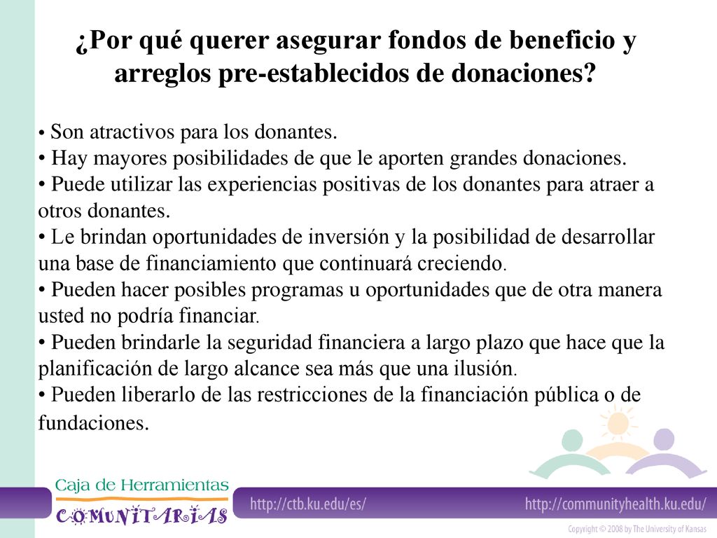 ¿Por qué querer asegurar fondos de beneficio y arreglos pre-establecidos de donaciones