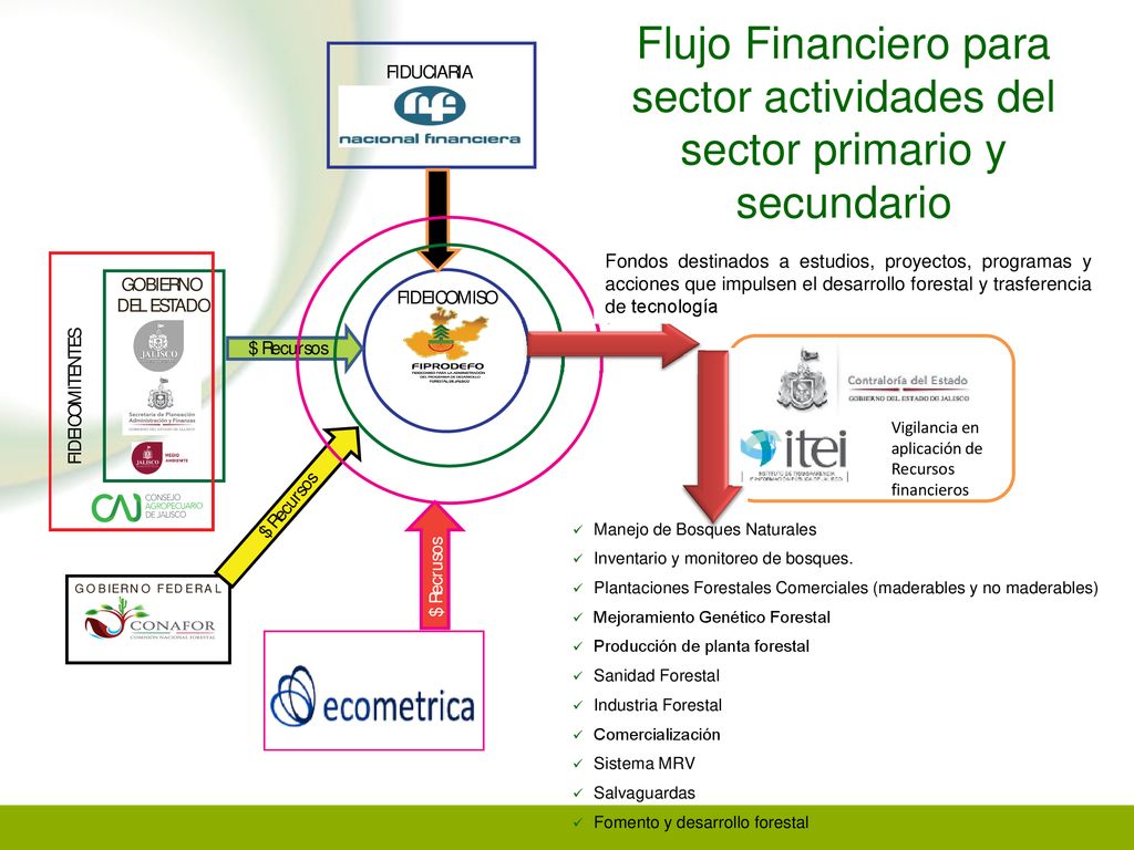 Flujo Financiero para sector actividades del sector primario y secundario