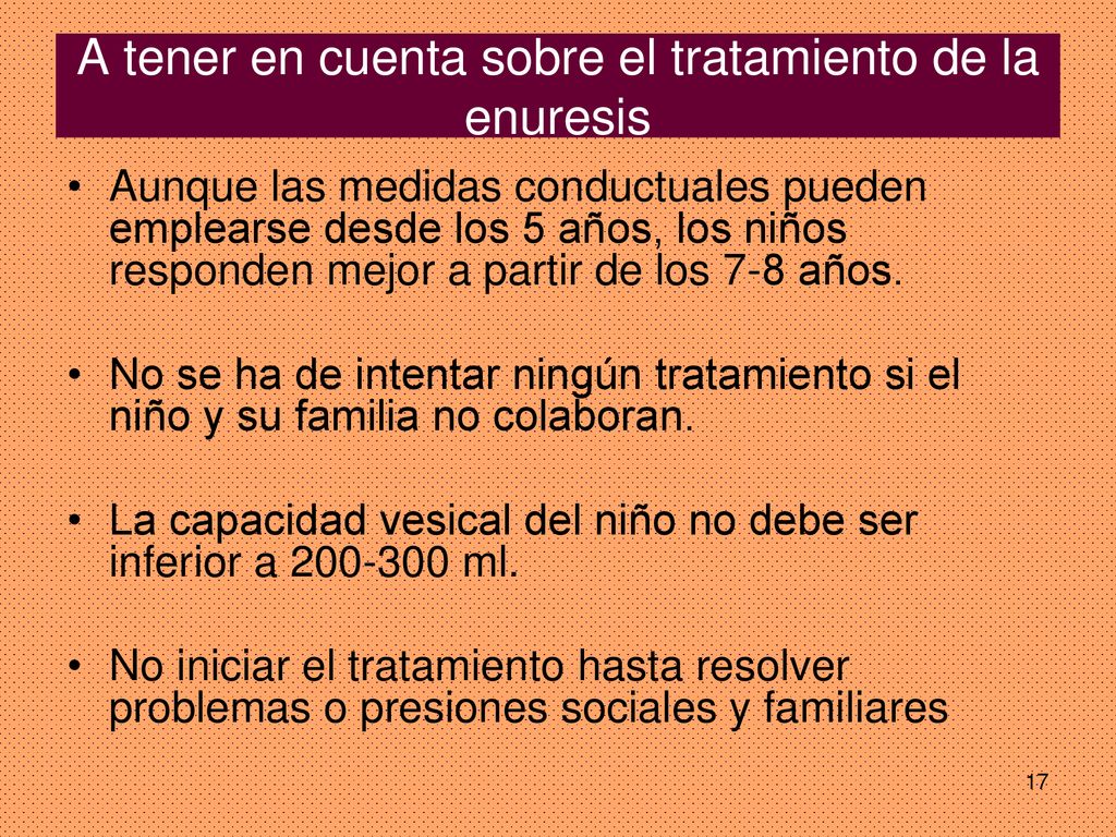 A tener en cuenta sobre el tratamiento de la enuresis