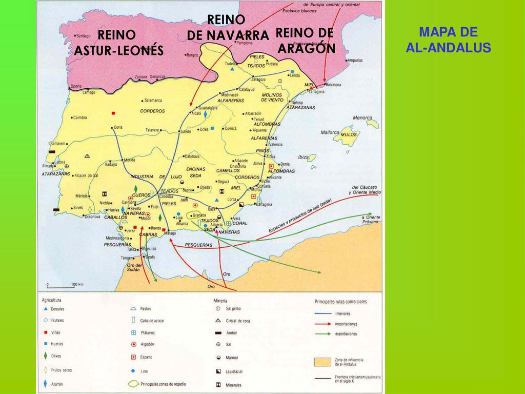 REINO DE NAVARRA MAPA DE AL-ANDALUS REINO ASTUR-LEONÉS REINO DE ARAGÓN
