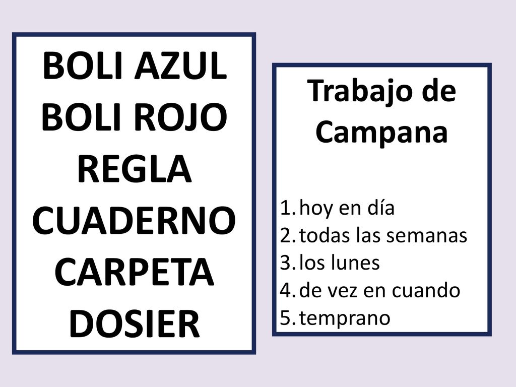 BOLI AZUL BOLI ROJO REGLA CUADERNO CARPETA DOSIER Trabajo de Campana