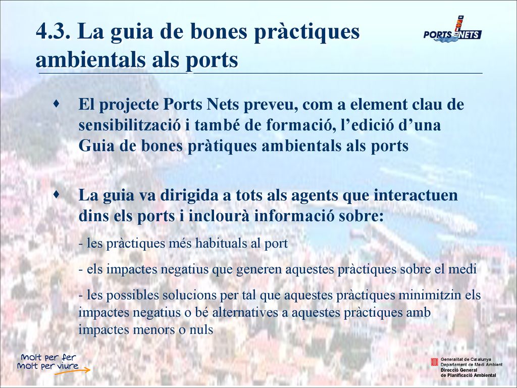 4.3. La guia de bones pràctiques ambientals als ports