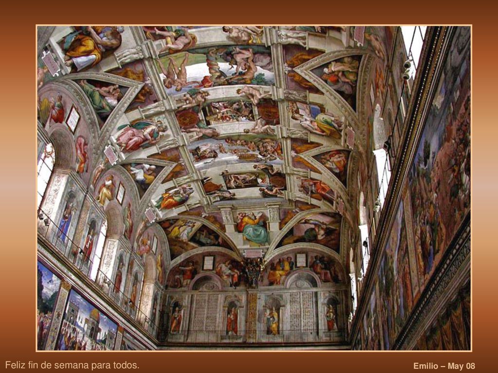 Y ahora, después de admirar los frescos, nos situamos debajo de las pechinas de David y Goliat y Judit y Holofernes , aquí tenemos la salida, hago esta observación porque si alguno tiene tortícolis encuentre la puerta tanteando la pared.
