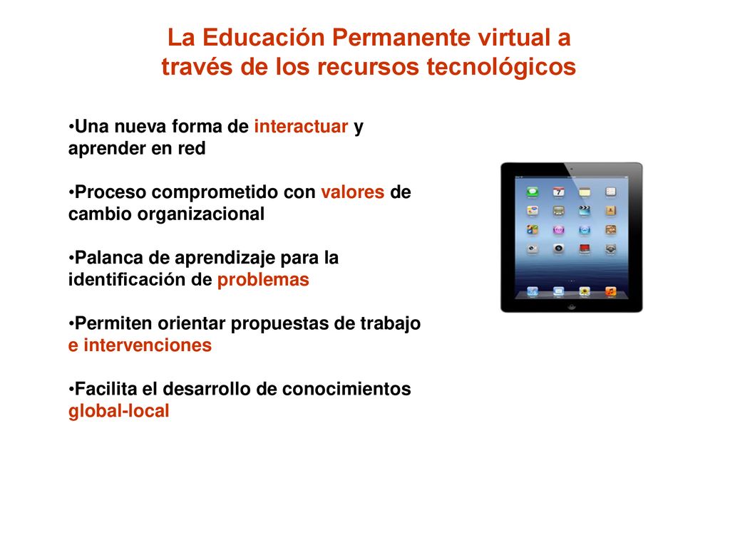 La Educación Permanente virtual a través de los recursos tecnológicos